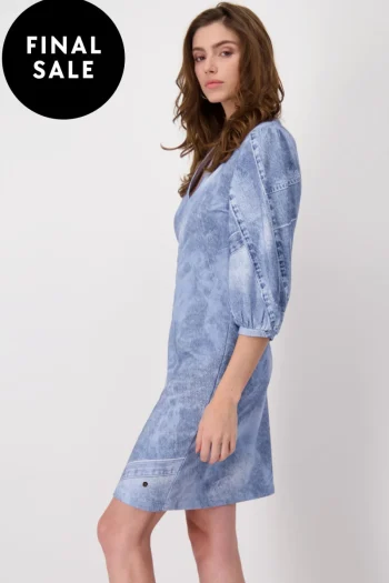 MONARI Dresses-3/4 SLV DRESS INDIGO