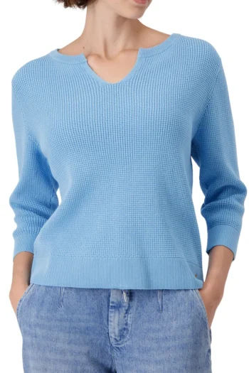 MONARI Tops|Weekend Edit-3/4 SLV KNIT TOP SPRING-WATER