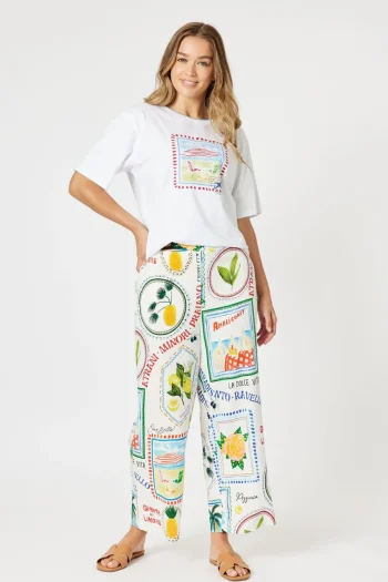 THREADZ T Shirts-AMALFI TEE WHITE