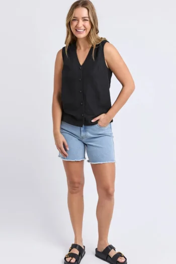 FOXWOOD Tops-ANARA TOP BLACK