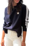 SOPHIE MORAN Tracksuits|Track Tops-ARMSTRIPE SWEATSHIRT