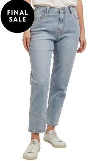 FOXWOOD Jeans-BARKLY STRAIGHT LEG JEAN VINTAGE-BLUE