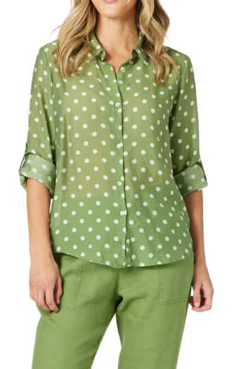 GORDON SMITH Shirts|Weekend Edit-SPOT SHIRT BASIL