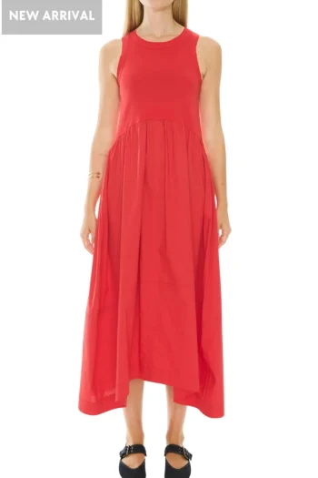 POL CLOTHING Dresses-BELLE TANK DRESS RED