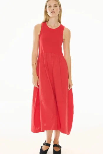 POL CLOTHING Dresses-BELLE TANK DRESS RED