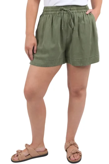 ELM Shorts-BLISS WASHED SHORT CLOVER