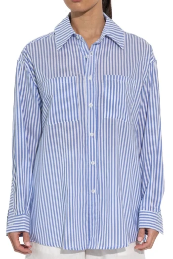 SARA FOX Shirts|Winter Style-BOYFRIEND SHIRT STRIPE
