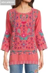 JOHNNY WAS Tops-BRIXLEY TUNIC CAYENNE