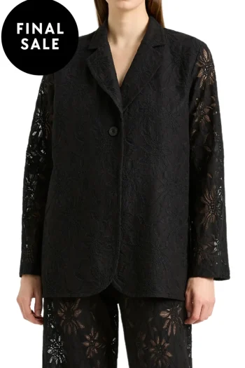 MELA PURDIE Jackets-BUTTON BLAZER BLACK