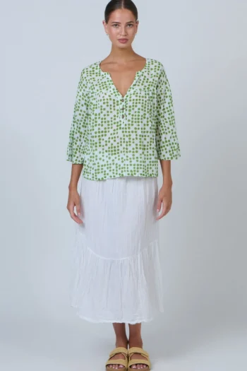 NAMASTAI Tops-BUTTON UP TOP