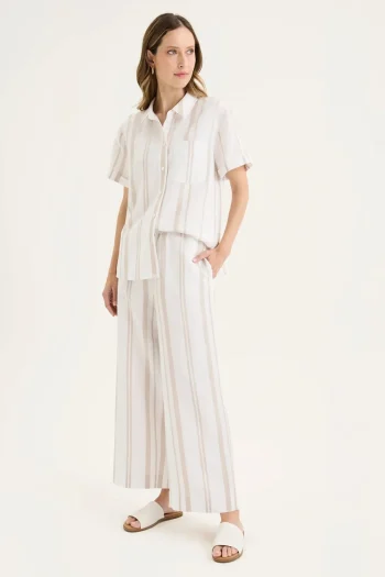 YARRA TRAIL Shirts|Weekend Edit-BYRON SHIRT WHITE-TWINE