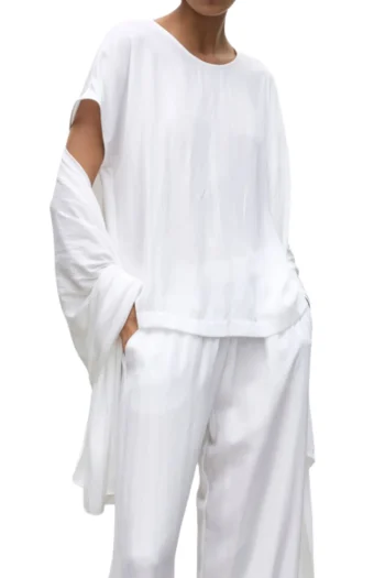 MELA PURDIE Tops-CAP SHELL WHITE