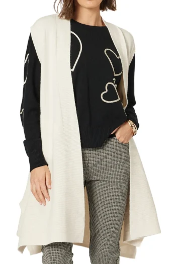 CLARITY Vests|Winter Style-CASA KNIT VEST NATURAL
