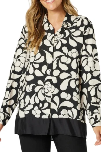 HAMMOCK AND VINE Shirts|Winter Style-CASABLANCA SHIRT BLACK-CHALK