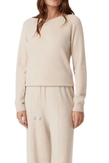 CABLE Jumpers|Winter Style-CASHMERE CREW JUMPER OATMEAL