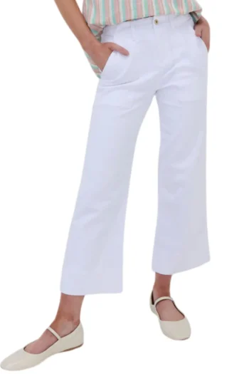 KIREINA Pants-CELESTE PANT-CROPPED SNOW-WHITE