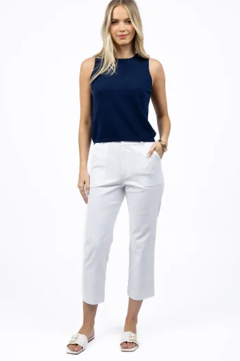 HUMIDITY Tops-COLLETTE TANK NAVY