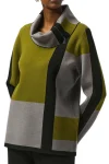 JOSEPH RIBKOFF Jumpers|Winter Style-COWL NECK KNIT ARTICHOKE-GREY