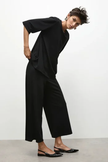 MELA PURDIE Pants|Travel Essentials-CROP PALAZZO PANT