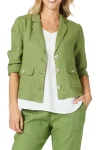 GORDON SMITH Jackets|Weekend Edit-DANIELLE LINEN JACKET BASIL