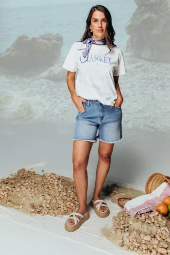 FOXWOOD T Shirts-DEL GARDA TEE VINTAGE-WHITE