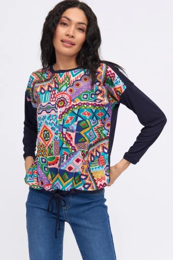 TINTA Tops-DELFINA T SHIRT NAVY