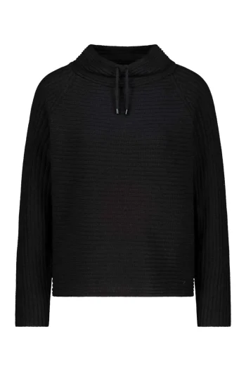 MONARI Jumpers|Weekend Edit-DRAWSTRING COLLAR KNIT BLACK