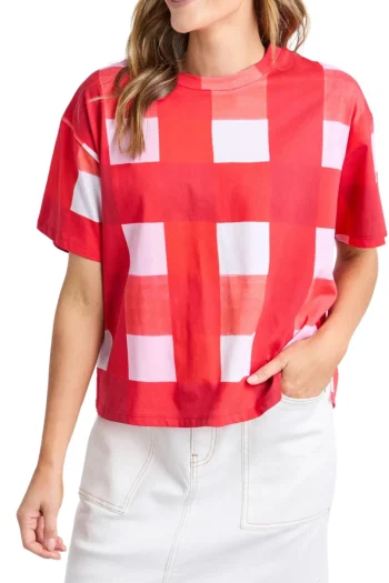 ELM T Shirts-EDIN TEE POPPY