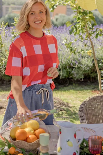 ELM T Shirts-EDIN TEE POPPY