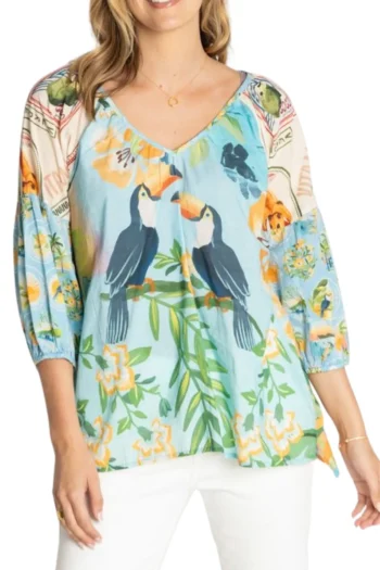 LULA LIFE Tops|Travel Essentials-EXOTICA TOP MULTI