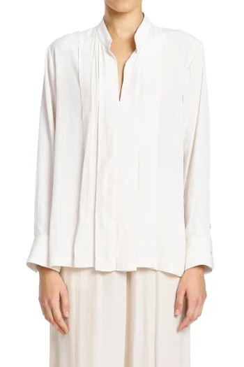 MELA PURDIE Blouses-FAN BLOUSE WHITE