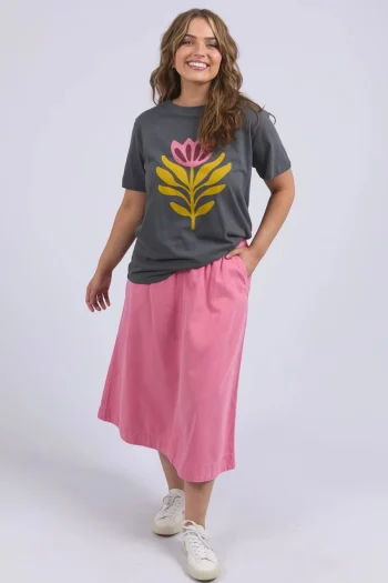 ELM T Shirts-FIORE TEE CHARCOAL