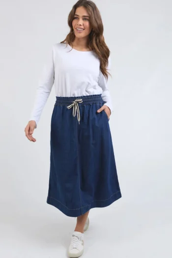 ELM Skirts|Winter Style-GRETA SKIRT DARK-BLUE