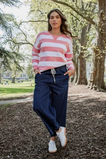 ELM Pants|Winter Style-GRETA WIDE LEG PANT SAPPHIRE