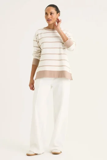 YARRA TRAIL Tops|Winter Style-INFINITY SWEAT SANDSTONE