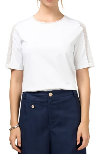 MADLY SWEETLY T Shirts|Tops-INTRO TEE WHITE