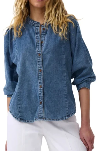 KIREINA Shirts|Winter Style-ISLA SHIRT LIGHT-BLUE