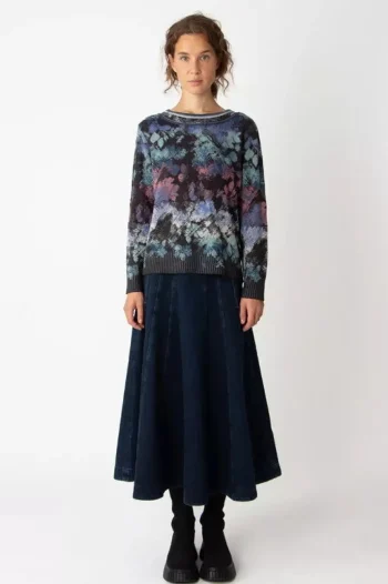 IVKO Jumpers|Winter Style-JACQUARD PULLOVER BLUE