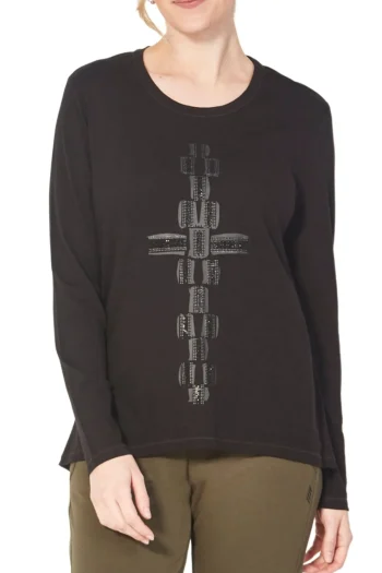 VERGE Tops|Winter Style-JOSS TOP BLACK