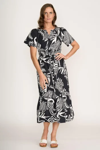 FOIL Dresses-JOYOUS DRESS BLACK