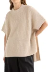 ELK Jumpers|Tops-KAANTO PONCHO LATTE
