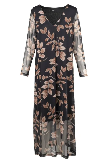 MADE IN ITALY Dresses|Winter Style-KNIT BRANCH DRESS BLACK