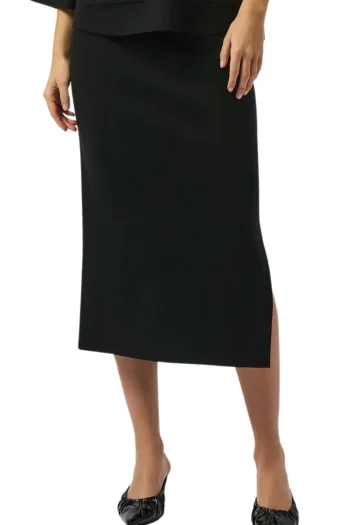 JOSEPH RIBKOFF Skirts|Winter Style-KNIT MIDI SKIRT BLACK