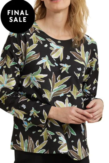 YARRA TRAIL T Shirts|Tops-CRYSTAL PRINT TEE LEAF