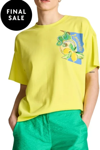 POM T Shirts|Tops-LEMON TEE YELLOW