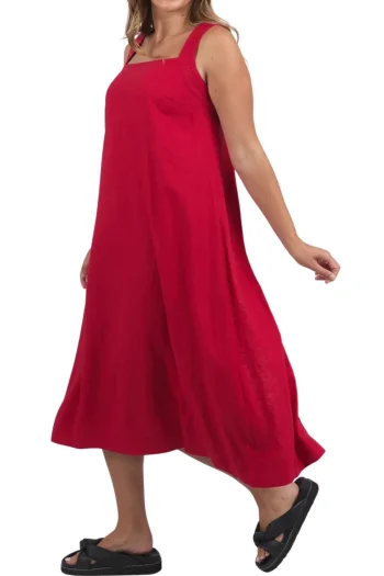 FOXWOOD Dresses-LOURDES DRESS CRIMSON