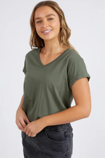 FOXWOOD T Shirts-MANLY VEE TEE