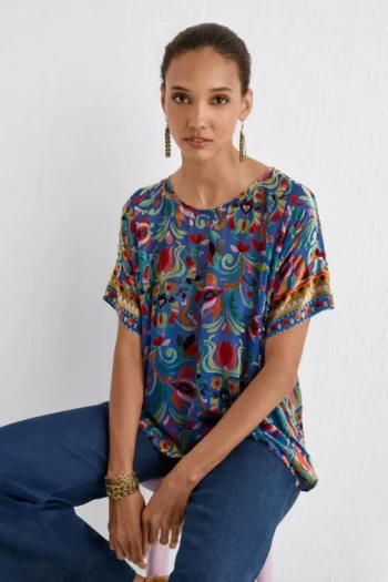 JOHNNY WAS Blouses-MARIAFE BLOUSE PRINT
