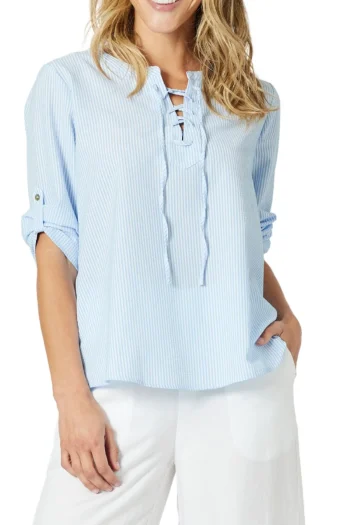 GORDON SMITH Tops|Weekend Edit-MARINE TOP BLUE-WHITE