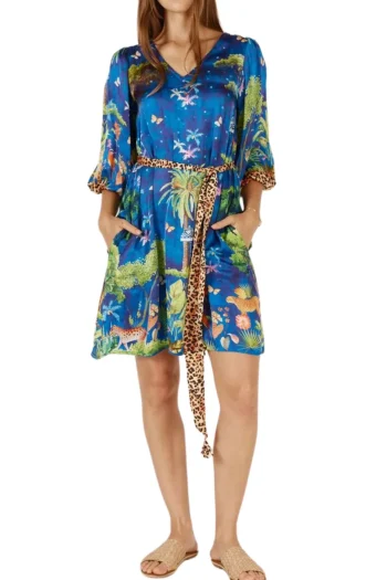 RUBY YAYA Dresses-MATARAM DRESS NAVY